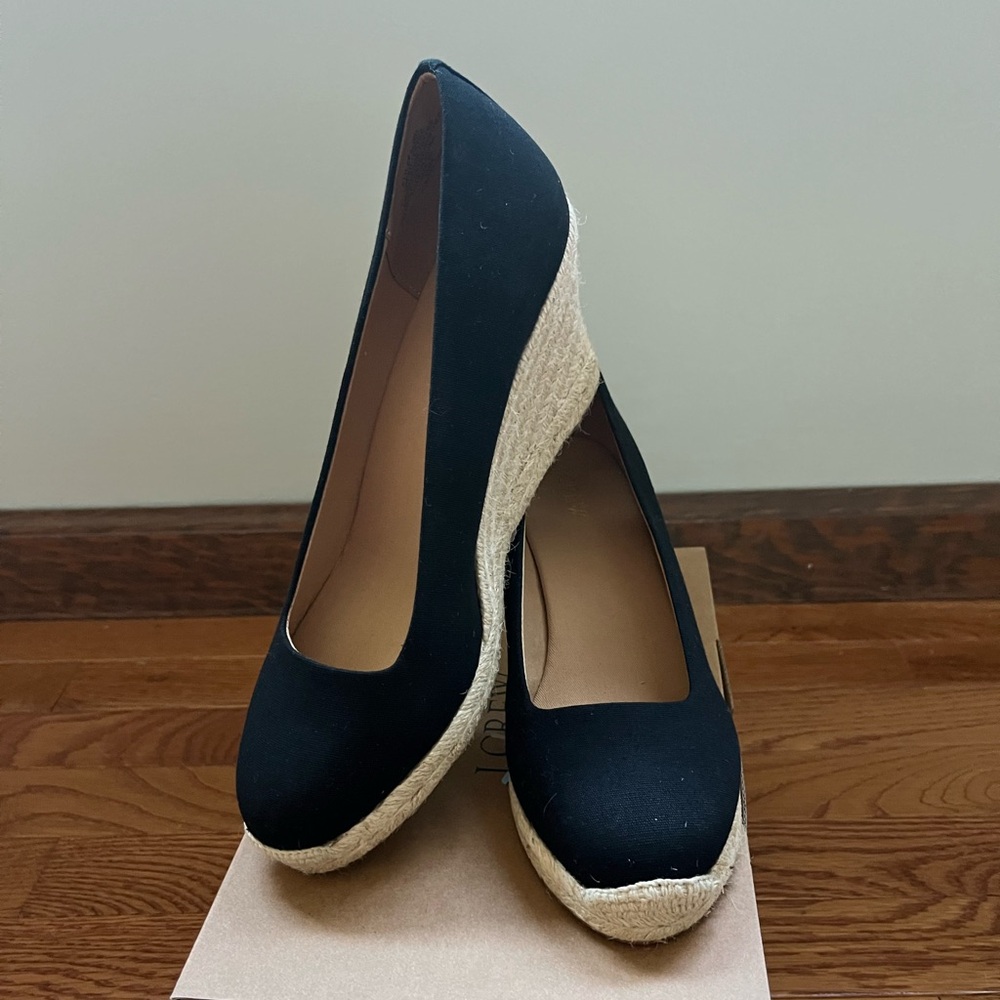 J Crew canvas espadrille wedges New, Never worn